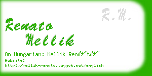 renato mellik business card
